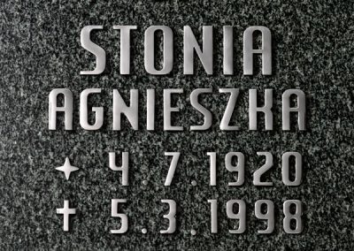 litery ze stali kwasoodpornej na pomnik