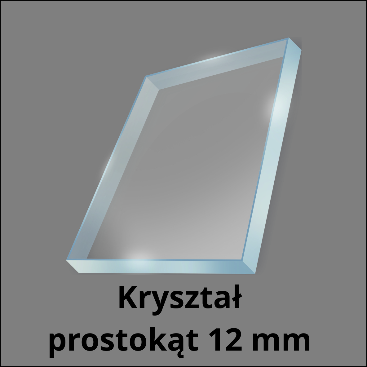 kryształ prostokąt 12 mm